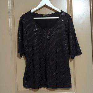 Black sequin top